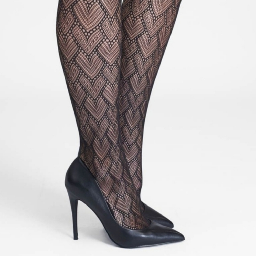 Spanx Fishnet Tights Black Tight-End Heart to Heart Stockings